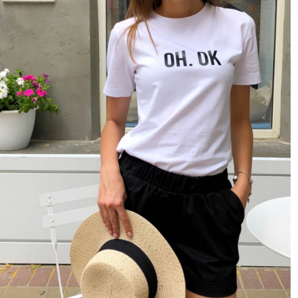 Essential White Crewneck T-Shirt with Print